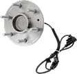 Front, Driver and Passenger Side Wheel Hub, 6 Lugs, With Bearing, RWD