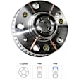 Front, Driver and Passenger Side Wheel Hub, 5 Lugs, Without Bearing