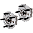 Rear, Driver and Passenger Side Wheel Hub, 5 Lugs, With Bearing