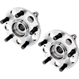 Rear, Driver and Passenger Side Wheel Hub, 5 Lugs, With Bearing