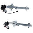 Front, Driver and Passenger Side Manual Window Regulator, With Motor