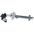 Front, Driver and Passenger Side Manual Window Regulator, With Motor