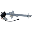 Front, Driver and Passenger Side Manual Window Regulator, With Motor