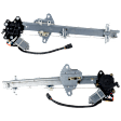 Front And Rear, Driver Side Manual Window Regulator, With Motor