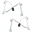 Front, Driver and Passenger Side Power Window Regulators, Without Motor, Coupe