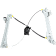Front, Driver and Passenger Side Power Window Regulators, Without Motor, Coupe