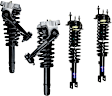 Front and Rear, Driver and Passenger Side Fully Loaded Struts, Convertible