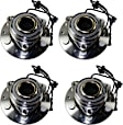 4-Wheel Set Front and Rear, Driver and Passenger Side Wheel Hubs, With Bearing, With Sensor, For Models With Heavy Duty Brakes