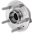 Rear, Driver and Passenger Side Wheel Hub, 5 Lugs, With Bearing