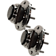 Front, Driver and Passenger Side Wheel Hub, 8 Lugs, With Bearing, With Sensor, RWD