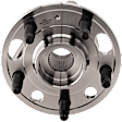 4-Wheel Set Front and Rear, Driver and Passenger Side Wheel Hub, 5 Lugs, With Bearing, Front-Without Sensor/Rear-With Sensor, FWD/AWD