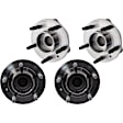 Front and Rear, Driver and Passenger Side Wheel Hub, 5 Lugs, With Bearing