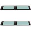 Rear, Driver and Passenger Side, Rear Section Door Glasses, Green Tint, Replaces NAGS No. DD10344GTY