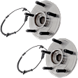Front, Driver and Passenger Side Wheel Hub, 5 Lugs, With Bearing, With Sensor