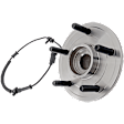 Front, Driver and Passenger Side Wheel Hub, 5 Lugs, With Bearing, With Sensor