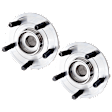 Front, Driver and Passenger Side Wheel Hub, 5 Lugs, With Bearing