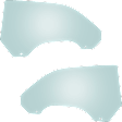 Front, Driver and Passenger Side Door Glasses, Green Tint, Replaces NAGS No. DD11568GTN, DD11569GTN