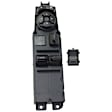 Front, Driver and Passenger Side Window Switches, Black, 1-Button