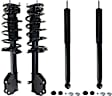 Front and Rear, Driver and Passenger Side Shock and Fully Loaded Strut, FWD