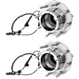 Front, Driver and Passenger Side Wheel Hub, 8 Lugs, With Bearing, 4WD