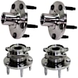 2-Wheel Set Front and Rear Wheel Hub, 5 Lugs, With Bearing, AWD, 3.5L, 6Cyl, Includes (2) Wheel Hub and (2) Wheel Hub Repair Kit