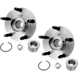 Front, Driver and Passenger Side Wheel Hub, 5 Lugs, With Bearing