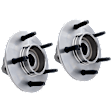 2-Wheel Set Front, Driver and Passenger Side Wheel Hubs, With Bearing, 4WD, 2-Wheel ABS