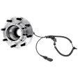 Front, Driver and Passenger Side Wheel Hub, 8 Lugs, With Bearing, With Sensor