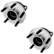 Rear, Driver and Passenger Side Wheel Hub, 5 Lugs, With Bearing, With Sensor