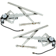 Front, Driver and Passenger Side Power Window Regulator, With Motor