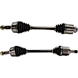 Front, Driver and Passenger Side Axle Assemblies, Automatic Transmission, V6 3.5L Engine