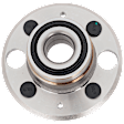 4-Wheel Set Front and Rear, Driver and Passenger Side Wheel Hubs, Front - Without Bearing; Rear - With Bearing, 4 Lugs, 4 x 3.94 in. Bolt Pattern