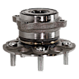 4-Wheel Set Front and Rear, Driver and Passenger Side Wheel Hubs, Front - Without Bearing; Rear - With Bearing, AWD