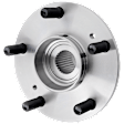 Front, Driver and Passenger Side Wheel Hub, 5 Lugs, Without Bearing