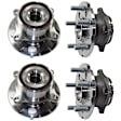 Front and Rear, Driver and Passenger Side Wheel Hub, 5 Lugs, With Bearing, FWD, 3.5L, 6Cyl