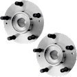 Front, Driver and Passenger Side Wheel Hub, 5 Lugs, Without Bearing