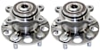 Rear, Driver and Passenger Side Wheel Hub, 5 Lugs, With Bearing