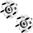 2-Wheel Set Rear, Driver and Passenger Side Wheel Hubs, With Bearing, 5 x 4.5 in. Bolt Pattern, AWD