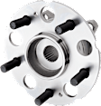 2-Wheel Set Rear, Driver and Passenger Side Wheel Hubs, With Bearing, 5 x 4.5 in. Bolt Pattern, AWD