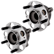 2-Wheel Set Rear, Driver and Passenger Side Wheel Hubs, With Bearing, 5 x 4.5 in. Bolt Pattern, FWD