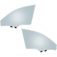 Front, Driver and Passenger Side Door Glasses, Green Tint, Replaces NAGS No. FD24447GTY, FD24448GTY