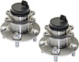 Rear, Driver and Passenger Side Wheel Hub, 5 Lugs, With Bearing, With Sensor, FWD