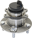Rear, Driver and Passenger Side Wheel Hub, 5 Lugs, With Bearing, With Sensor, FWD