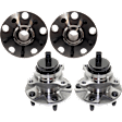 Front and Rear, Driver and Passenger Side Wheel Hub, 5 Lugs, With Bearing