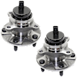 Front, Driver and Passenger Side Wheel Hub, 5 Lugs, With Bearing, With Sensor