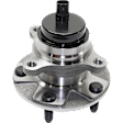 Front, Driver and Passenger Side Wheel Hub, 5 Lugs, With Bearing, With Sensor