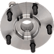 Front, Driver and Passenger Side Wheel Hub, 5 Lugs, With Bearing