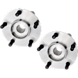 Rear, Driver and Passenger Side Wheel Hub, 5 Lugs, With Bearing, AWD