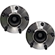 Rear, Driver and Passenger Side Wheel Hub, 5 Lugs, With Bearing, FWD