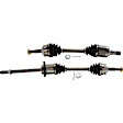 Front, Driver and Passenger Side Axle Assembly, 2.5L Engine, Automatic Transmission